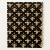 Queen Bee Gepersonaliseerd Zwart Goud Design Planner (Achterkant)
