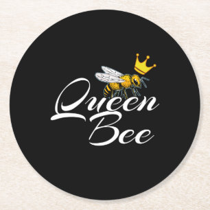 Queen Bee   Gift voor vrouwen   Giften van de bije Ronde Kartonnen Onderzetter