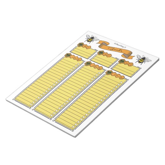Queen Bee Goal Planner Custom Notitieblok (Schuin)