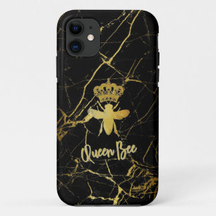 QUEEN BEE Gold Black Marble-telefoontas personalis Case-Mate iPhone Case