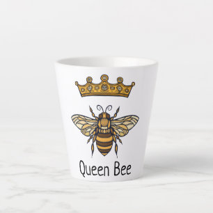Queen Bee Gold Crown Latte Mok