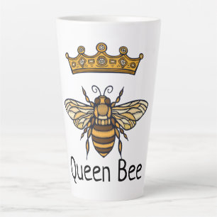Queen Bee Gold Crown Latte Mok