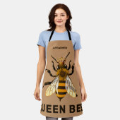 Queen Bee Gold Crown Long Apron Schort (Gedragen)
