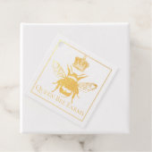 Queen Bee Gold Foil Apiary Zakelijke vakantie Bedankjes Labels (Met doos)