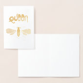 Queen Bee Gold Foil Wenskaart Folie Kaarten (Display)