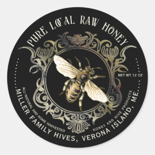 Queen Bee Gold  Lijst Honey Label Zwart