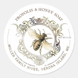 Queen Bee Gold  Lijst HONEY SOAP Label