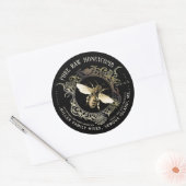 Queen Bee Gold Lijst Honingraat Label Zwart (Envelop)
