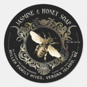 Queen Bee Gold  Lijst SOAP Label Zwart (Voorkant)