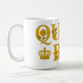 Queen Bee Gold Royal Crown Floral Honey Bee Koffiemok (Links)