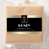 Queen bee goud minimalistische honing etiket (Insitu)