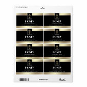 Queen bee goud minimalistische honing etiket (Full Sheet)