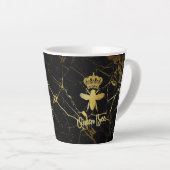 QUEEN BEE Goud Zwarte Marmer Latte Mok (Rechterhoek)