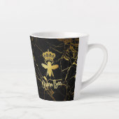 QUEEN BEE Goud Zwarte Marmer Latte Mok (Rechts)