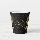 QUEEN BEE Goud Zwarte Marmer Latte Mok (Voorkant)