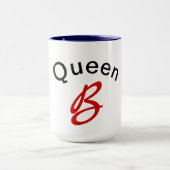 Queen Bee grappig alfabet met humor design koffie Mok (Midden)