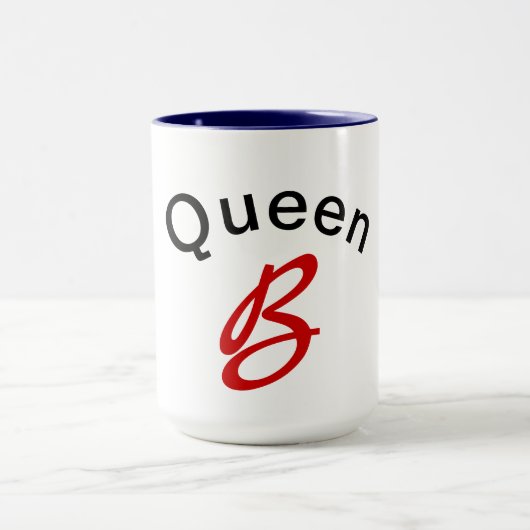 Queen Bee grappig alfabet met humor design koffie Mok (Midden)
