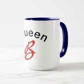 Queen Bee grappig alfabet met humor design koffie Mok (Voorkant rechts)