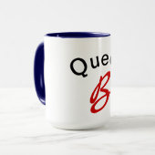 Queen Bee grappig alfabet met humor design koffie Mok (Voorkant links)