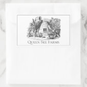 Queen Bee Hive Tuin Promotie Rechthoekige Sticker (Tas)