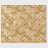 Queen Bee Honey Comb Sepia Black Gold Squares Cadeaupapier (Vlak)
