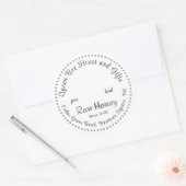  Queen Bee Honey Crown Script Wit Ronde Sticker (Envelop)