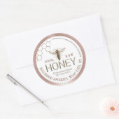 Queen Bee Honey Jar Label Lokale Raw Hand gebottel (Envelop)
