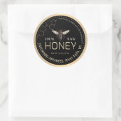 Queen Bee Honey Jar Label Lokale Raw Hand gebottel (Tas)