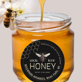 Queen Bee Honey Jar Label Lokale Raw Hand gebottel