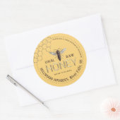 Queen Bee Honey Jar Label Lokale Raw Hand gebottel (Envelop)