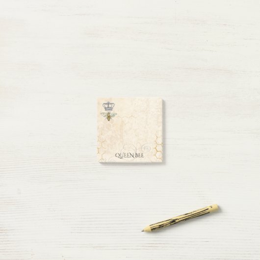 Queen Bee Honingraat Bijenkorf Post-it® Notes (Op bureau)