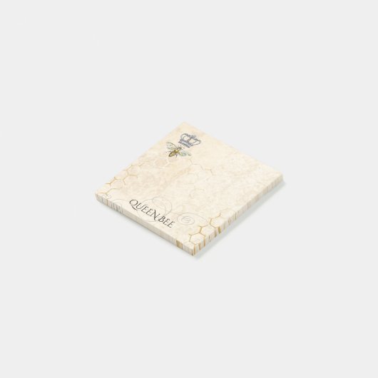 Queen Bee Honingraat Bijenkorf Post-it® Notes (Schuin)