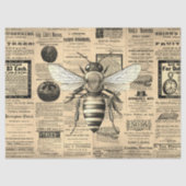  Queen Bee Horticulture Ads Ephemera Sepia Tissuepapier (Voorkant)