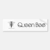Queen Bee Illustration Bug Insect Bumpersticker (Voorkant)