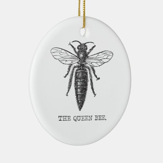 Queen Bee Illustration Bug Insect Keramisch Ornament (Rechts)