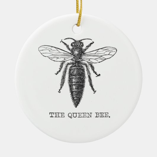 Queen Bee Illustration Bug Insect Keramisch Ornament (Voorkant)