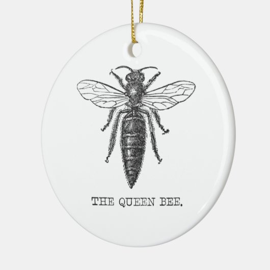 Queen Bee Illustration Bug Insect Keramisch Ornament (Links)