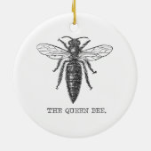 Queen Bee Illustration Bug Insect Keramisch Ornament (Achterkant)
