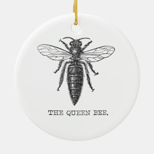 Queen Bee Illustration Bug Insect Keramisch Ornament (Achterkant)