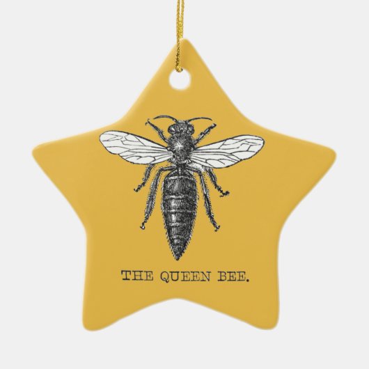 Queen Bee Illustration Bug Insect Keramisch Ornament (Voorkant)