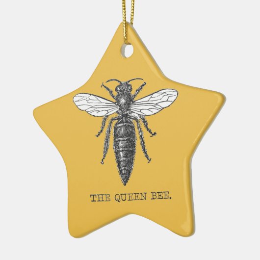 Queen Bee Illustration Bug Insect Keramisch Ornament (Links)