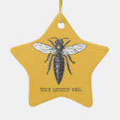 Queen Bee Illustration Bug Insect Keramisch Ornament (Achterkant)