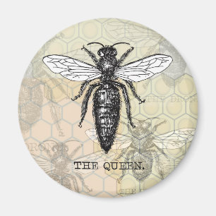 Queen Bee Illustration Bug Insect Magneet