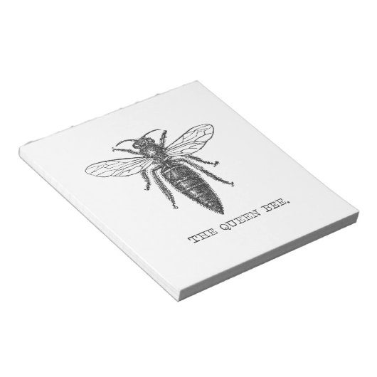 Queen Bee Illustration Bug Insect Notitieblok (Schuin)