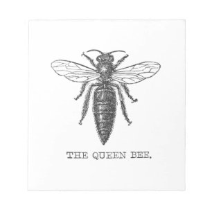Queen Bee Illustration Bug Insect Notitieblok