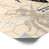 Queen Bee Illustration Bug Insect Poster (Hoek)