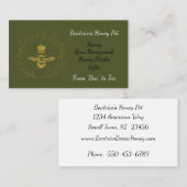 Queen Bee in een Wreath Honey Visitekaartje (Voorkant / Achterkant)