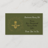 Queen Bee in een Wreath Honey Visitekaartje (Voorkant)