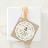 Queen Bee in Kraft Honeycomb Jar Neck-label Bedankjes Labels (In situ)