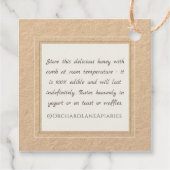 Queen Bee in Kraft Honeycomb Jar Neck-label Bedankjes Labels (Achterkant)